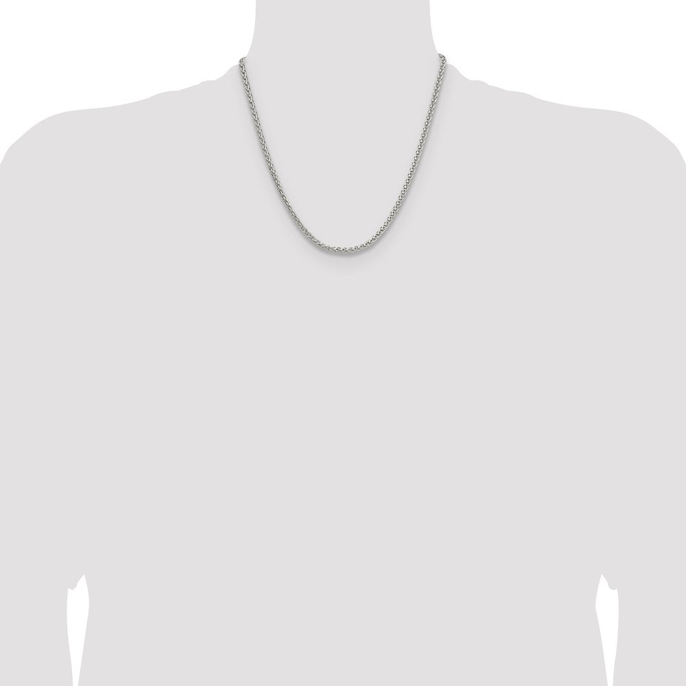 Buy Stylish 3.5mm Diamond-Cut Square Spiga Chain in Sterling Silver - Value!