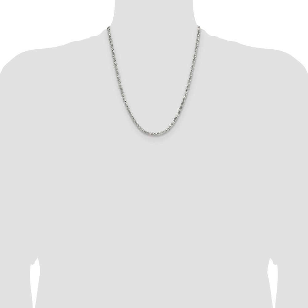 Buy Stylish 3.5mm Diamond-Cut Square Spiga Chain in Sterling Silver