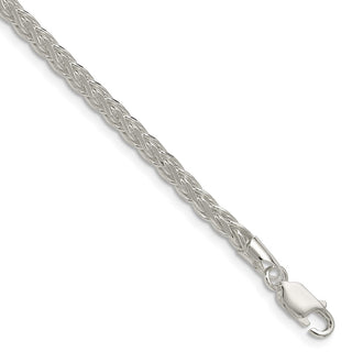 Buy Stylish 3.5mm Diamond-Cut Square Spiga Chain in Sterling Silver