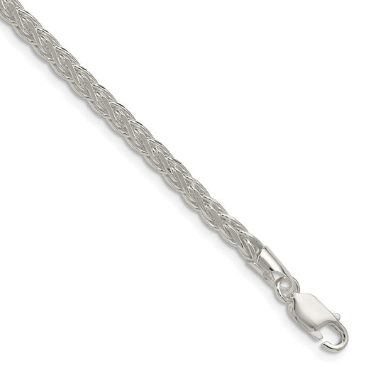 Buy Stylish 3.5mm Diamond-Cut Square Spiga Chain Necklace in Sterling Silver