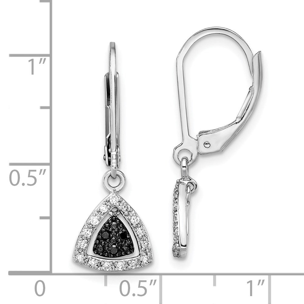 Buy Stylish Rhodium-Plated Sterling Silver Dangle Earrings with Diamonds