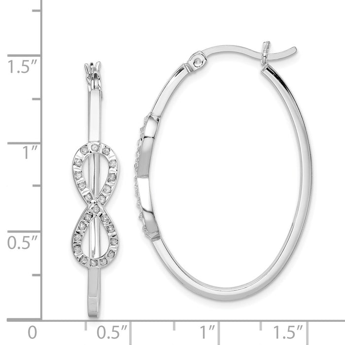 Buy Exclusive Diamond Fascination Infinity Hoop Earrings - Stylish Sterling Silver, Platinum Plating-4