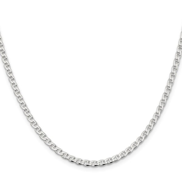 3.15mm Sterling Silver Diamond-Cut Flat Anchor Curb Chain