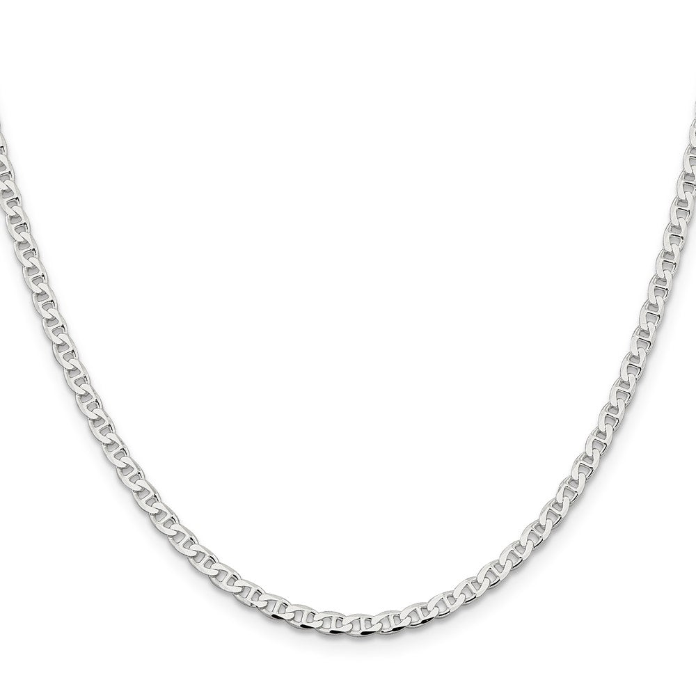 Buy Stylish 3.15mm Sterling Silver Double Curb Flat Anchor Chain, Affordable Price