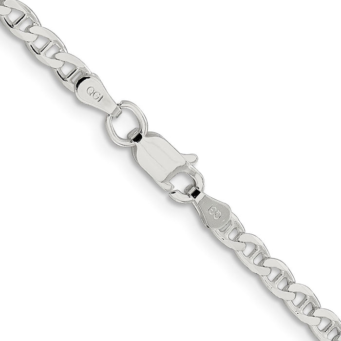 Buy Stylish 3.15mm Sterling Silver Double Curb Flat Anchor Chain, Affordable Price-3