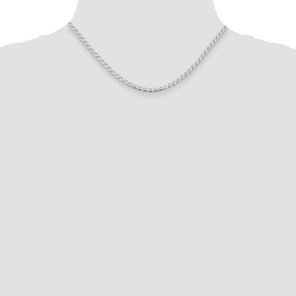 Buy Stylish 3.15mm Diamond-Cut Sterling Silver Anchor Curb Chain - Affordable!