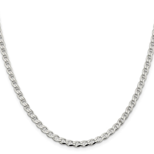 High-Quality 4.0mm Sterling Silver Double Curb Anchor Chain - Affordable Price