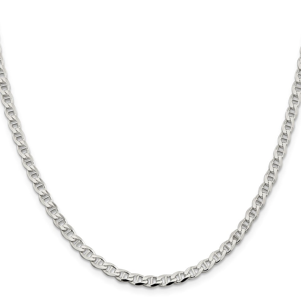 Buy Stylish 4.0mm Sterling Silver Diamond-Cut Anchor Curb Chain - Luxury Value!