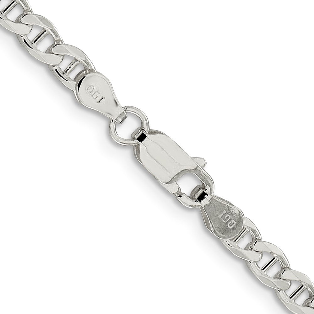 Buy Stylish Sterling Silver 4.0mm Double Cut Flat Anchor Curb Chain