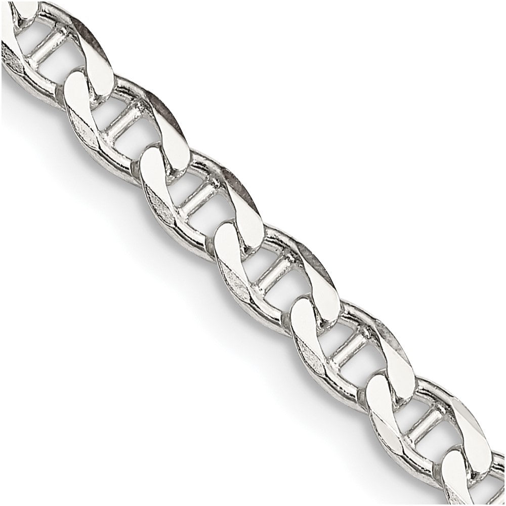 Exclusive 4.0mm Sterling Silver Double Cut Anchor Curb Chain - Stylish Value!