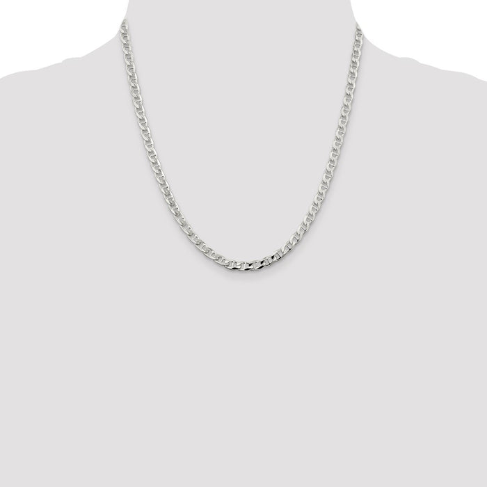 High-Quality Sterling Silver 4.65mm Double Curb Anchor Chain | Stylish Value-4