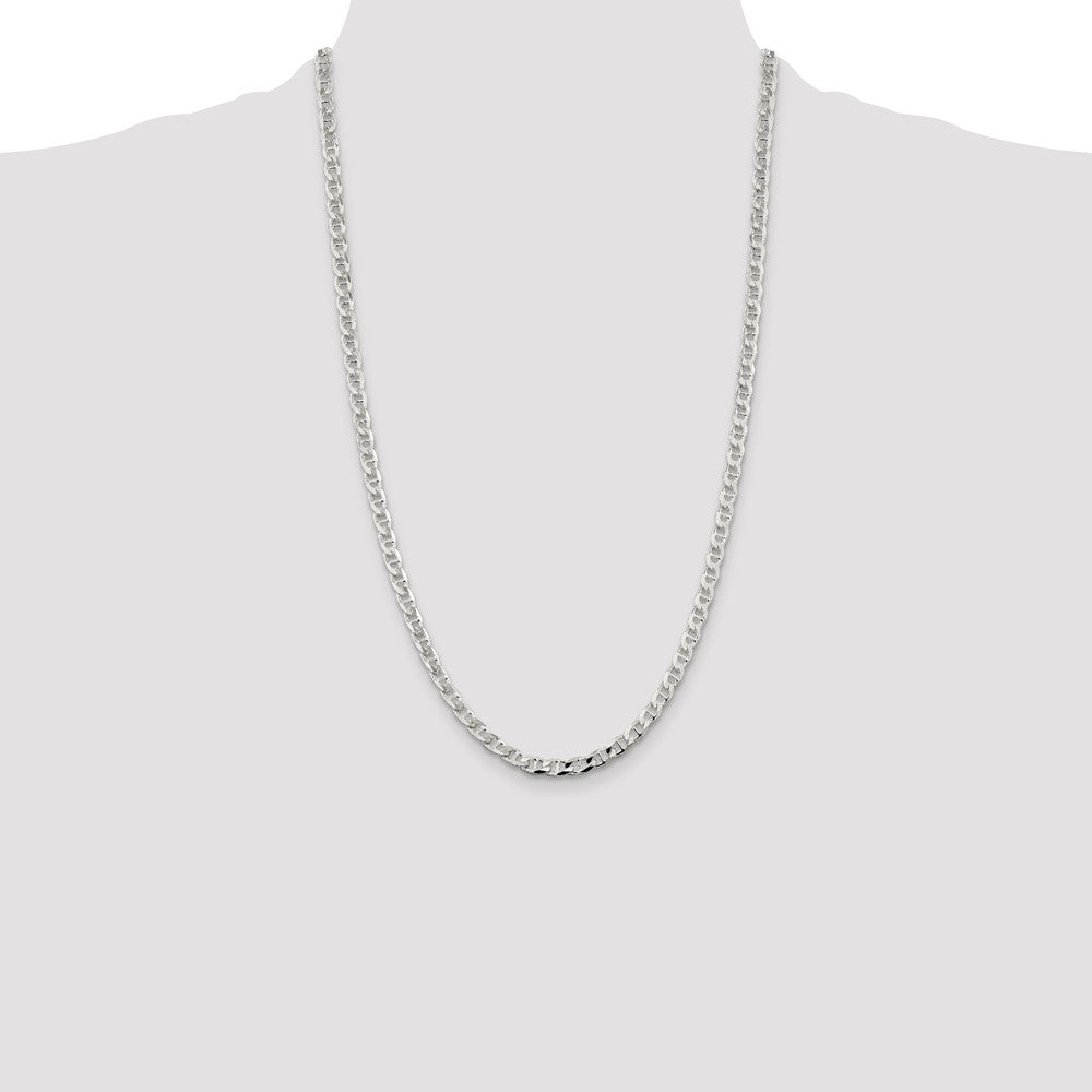 Buy Exclusive 4.65mm Diamond-Cut Flat Anchor Curb Chain in Sterling Silver