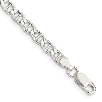 Buy Stylish Sterling Silver 4.65mm Double Cut Flat Anchor Curb Chain