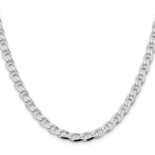 High-Quality 5.7mm Sterling Silver Double Curb Anchor Chain - Stylish Value