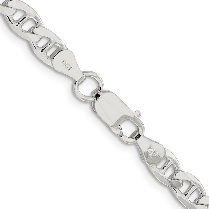 High-Quality 5.7mm Sterling Silver Double Curb Anchor Chain - Stylish Value-3
