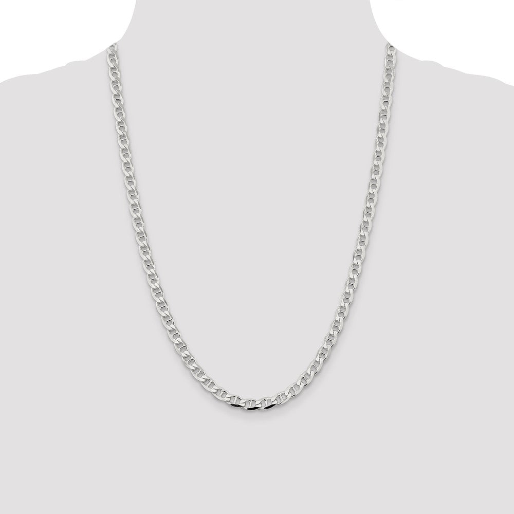 Buy Exclusive 5.7mm Sterling Silver Double Curb Flat Anchor Chain - Stylish Value!