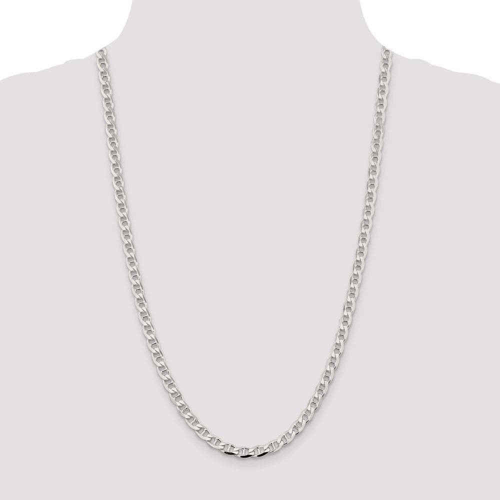 High-Quality 5.7mm Sterling Silver Double Curb Anchor Chain - Stylish Value