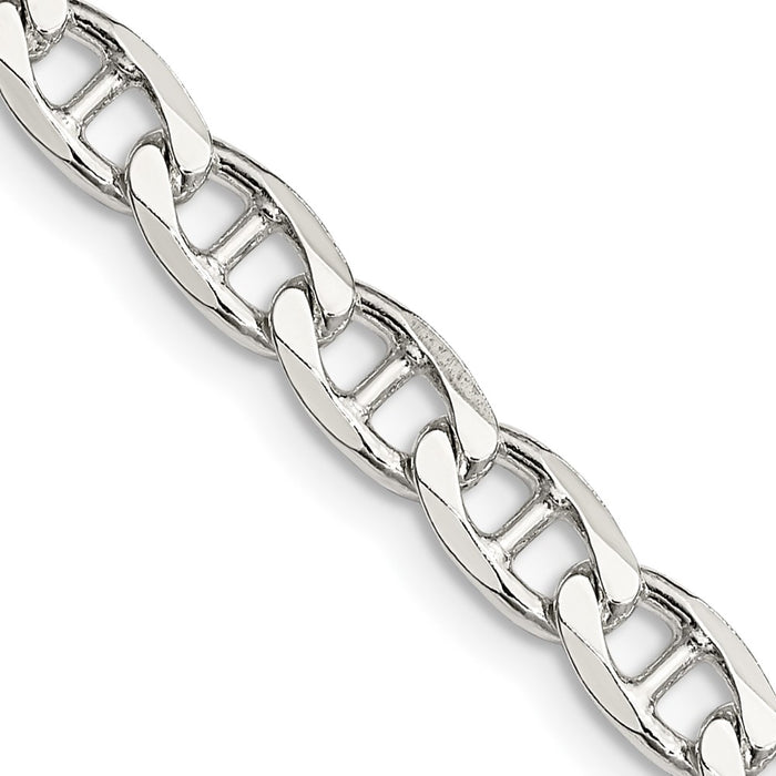 High-Quality 5.7mm Sterling Silver Double Curb Anchor Chain - Stylish Value-1