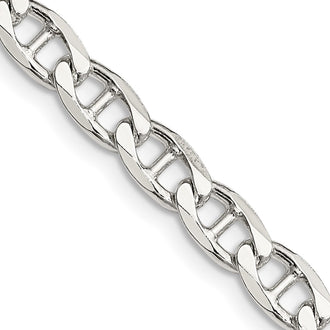 Buy Stylish 5.7mm Sterling Silver Double Curb Anchor Chain - Luxury Value!