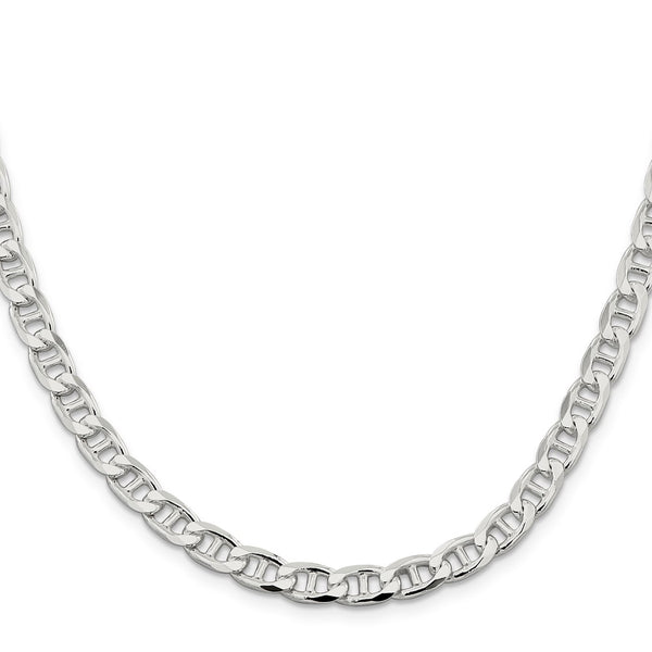 6.5mm Sterling Silver Double Curb Flat Anchor Chain - Style GR1-1030988