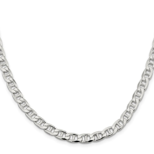 Buy Stylish 6.5mm Sterling Silver Double Curb Flat Anchor Chain