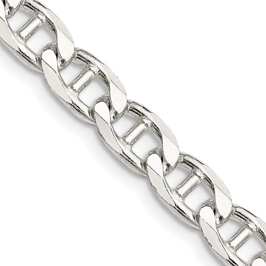 Buy Stylish 6.5mm Sterling Silver Double Curb Flat Anchor Chain