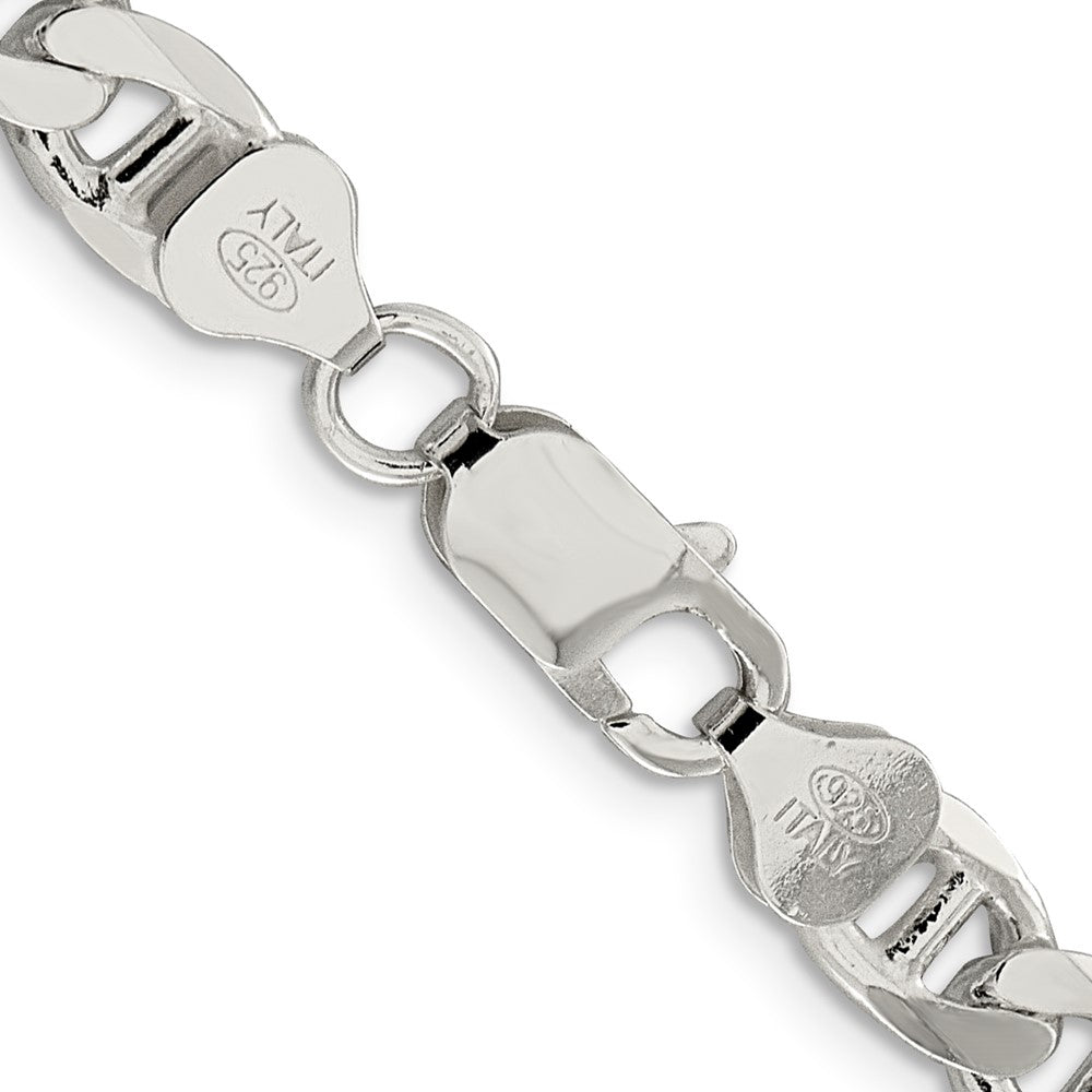 Buy Stylish 7.4mm Sterling Silver Double Curb Flat Anchor Chain at Value Price