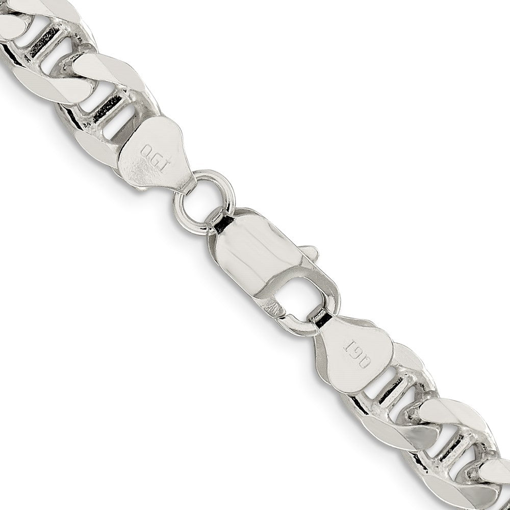 Exclusive 8.25mm Sterling Silver Double-Curb Flat Anchor Chain - Stylish Value!