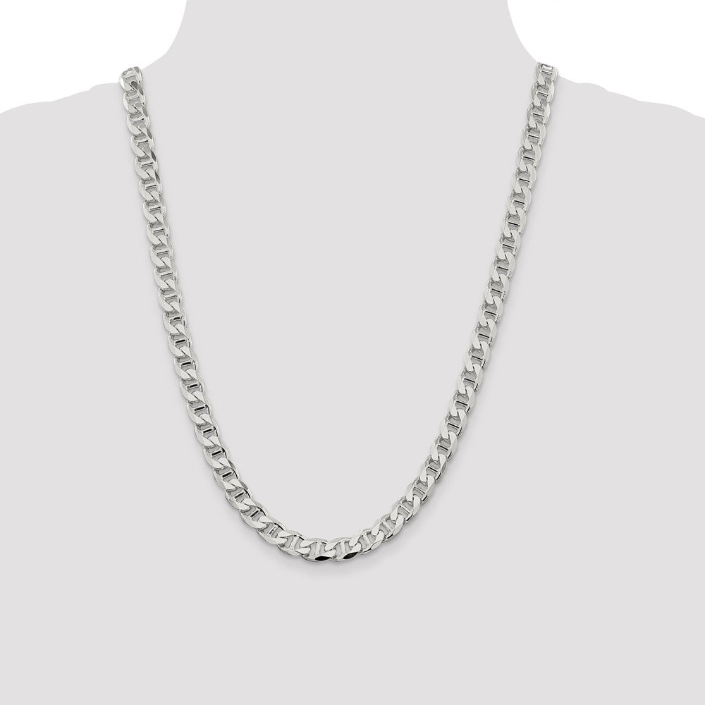 Buy Exclusive 8.25mm Sterling Silver Double Curb Anchor Chain - Stylish Value!