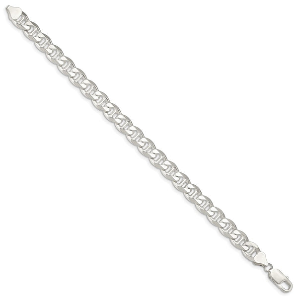 8.25mm Sterling Silver Double Curb Flat Anchor Chain - Style GR1-1029603