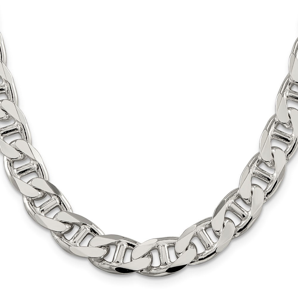 Buy Stylish 10.8mm Sterling Silver Double Curbed Flat Anchor Chain - Luxury Value!