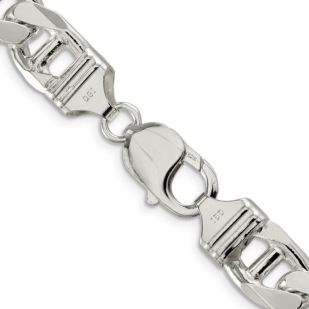 Buy Stylish 10.8mm Sterling Silver Double Curbed Flat Anchor Chain - Luxury Value!