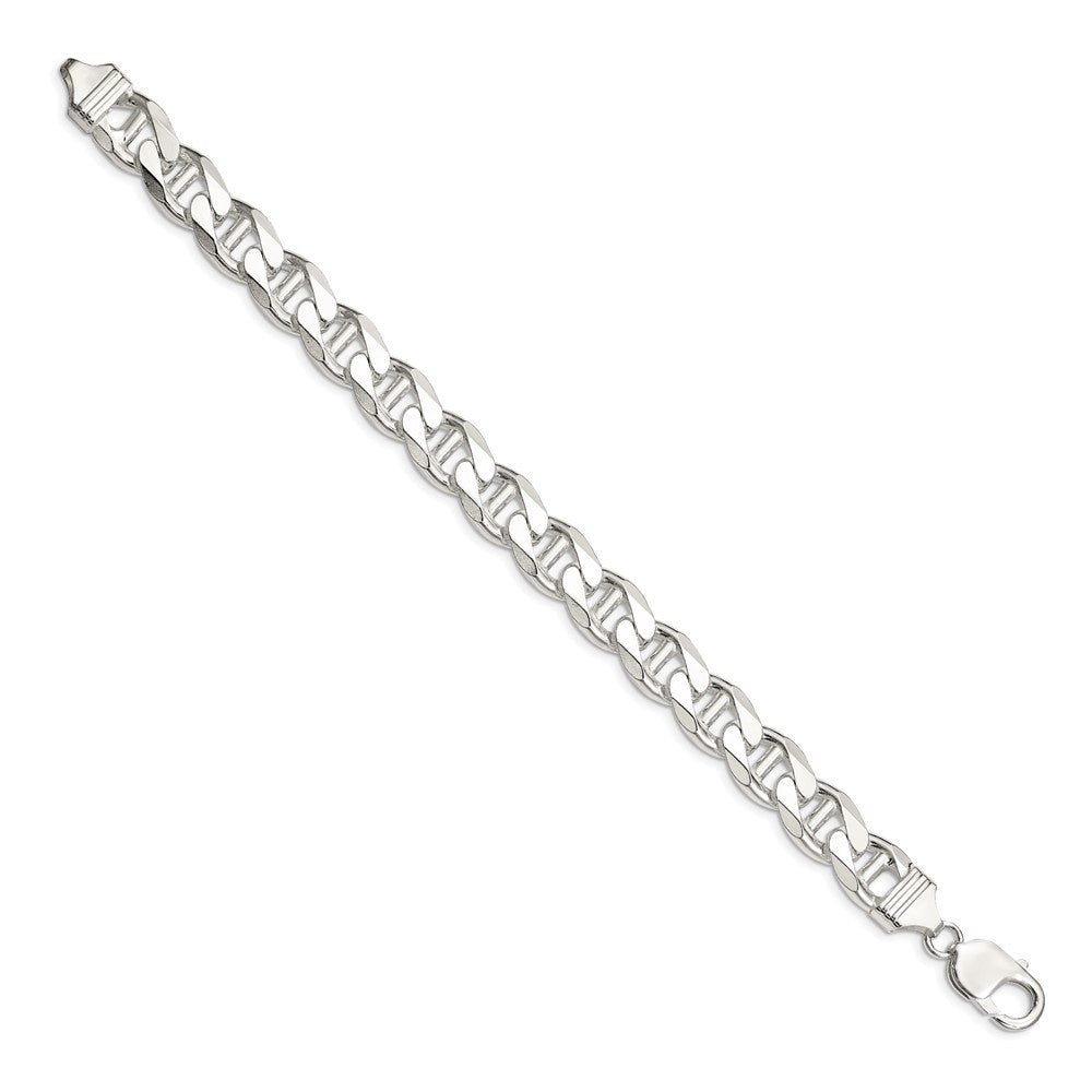 High-Quality 10.8mm Sterling Silver D/C Flat Anchor Curb Chain - Stylish Value