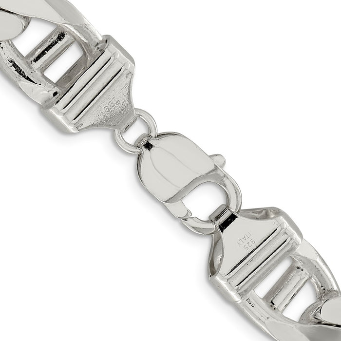 Buy Stylish 13.5mm Sterling Silver Double Curved Flat Anchor Chain-3