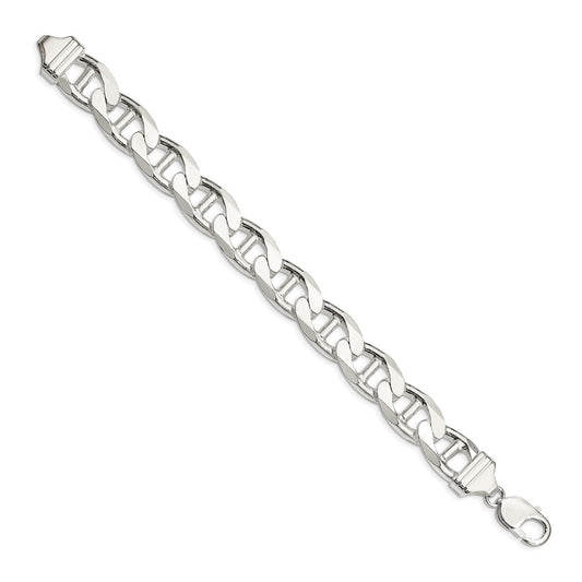 Buy Stylish Sterling Silver 13.5mm Double Curb Flat Anchor Chain - Affordable Value!