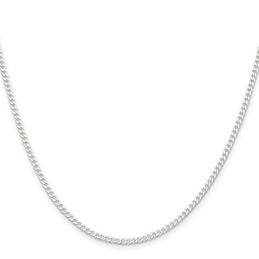 Exclusive 2.3mm Beveled Curb Chain in Sterling Silver - Affordable Luxury!