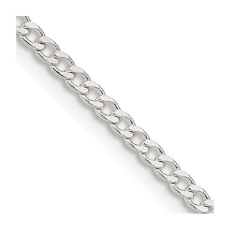 Buy Exclusive 2.3mm Beveled Curb Chain in Sterling Silver - Stylish Value!