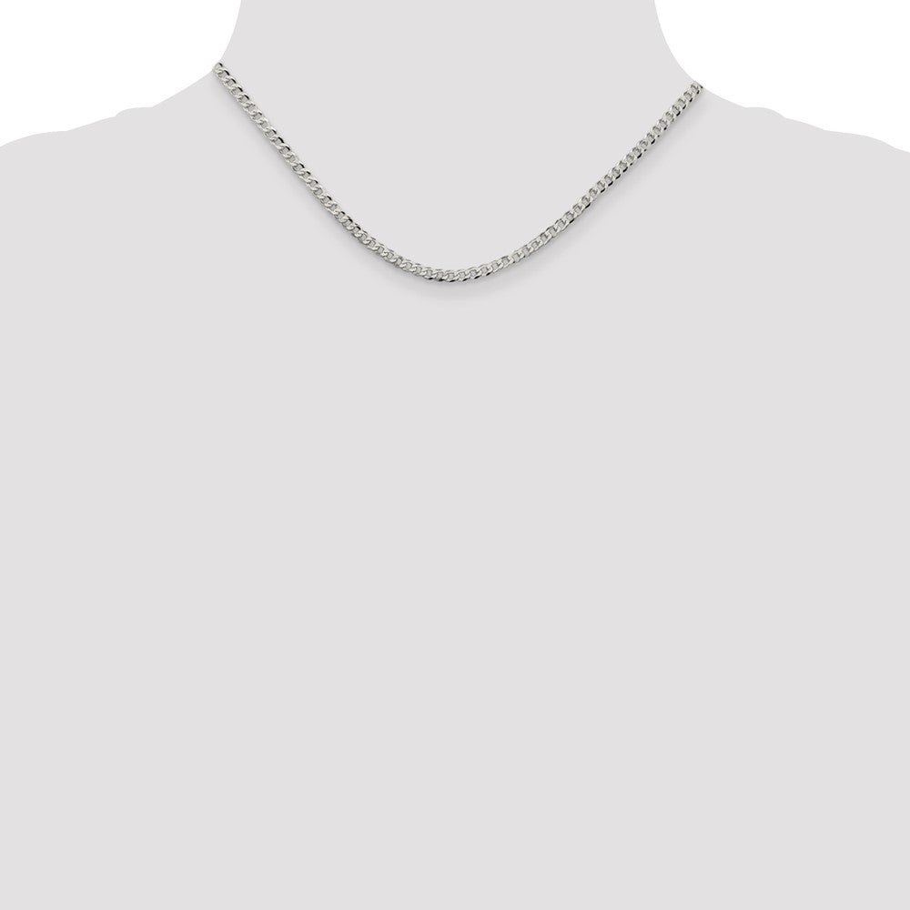 Exclusive 3.2mm Beveled Curb Chain in Sterling Silver | Stylish & Affordable!