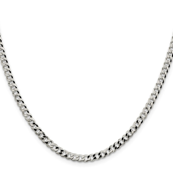 4mm Beveled Curb Chain in Sterling Silver - Style GR1-1032009