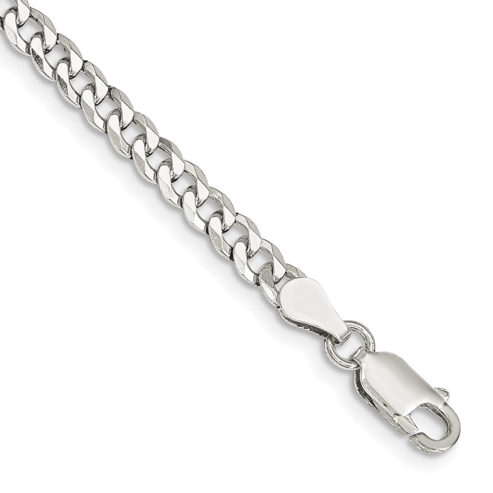 Order Stylish 4mm Beveled Curb Chain in Sterling Silver | Luxury Value!