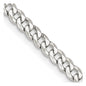 Buy Stylish 4mm Beveled Curb Chain in Sterling Silver - Affordable Luxury!-5