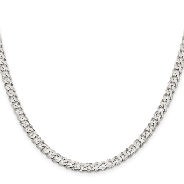 5mm Beveled Curb Chain in Sterling Silver - Style GR1-1031664