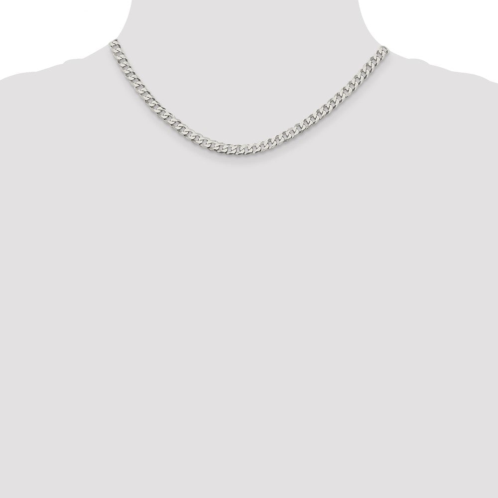 Buy 5mm Beveled Curb Chain in Sterling Silver - Stylish & Affordable Jewelry