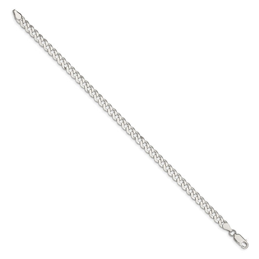 Exclusive 5mm Beveled Curb Chain in Sterling Silver - Stylish & Affordable!