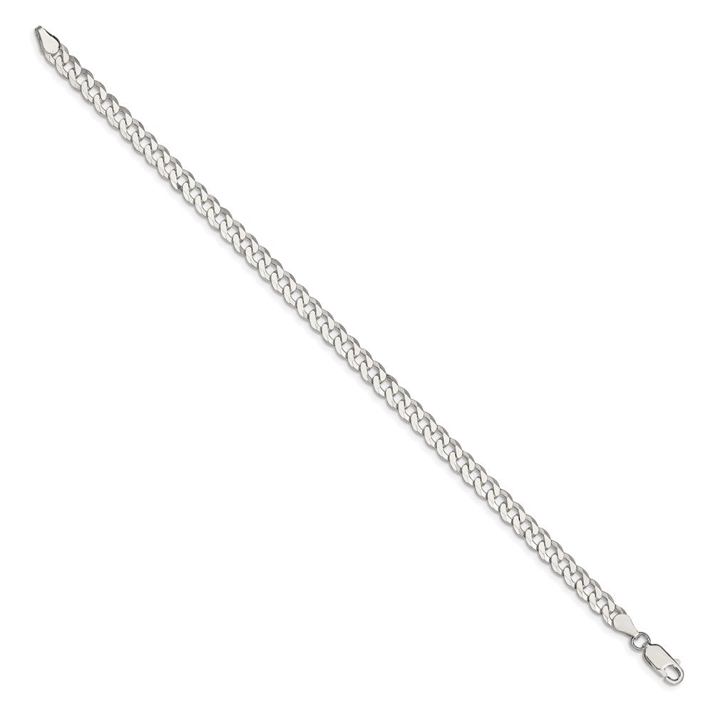 Buy Stylish 5mm Beveled Curb Chain in Sterling Silver - Affordable Luxury!