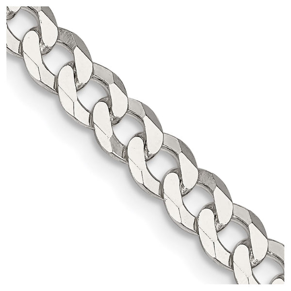 5mm Beveled Curb Chain in Sterling Silver - Style GR1-1031664