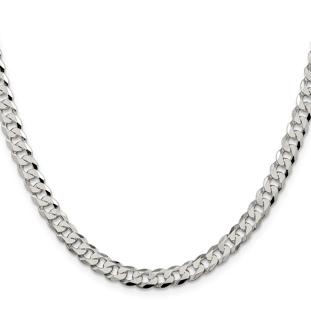 Buy Stylish 6mm Beveled Curb Chain in Sterling Silver - Affordable Luxury