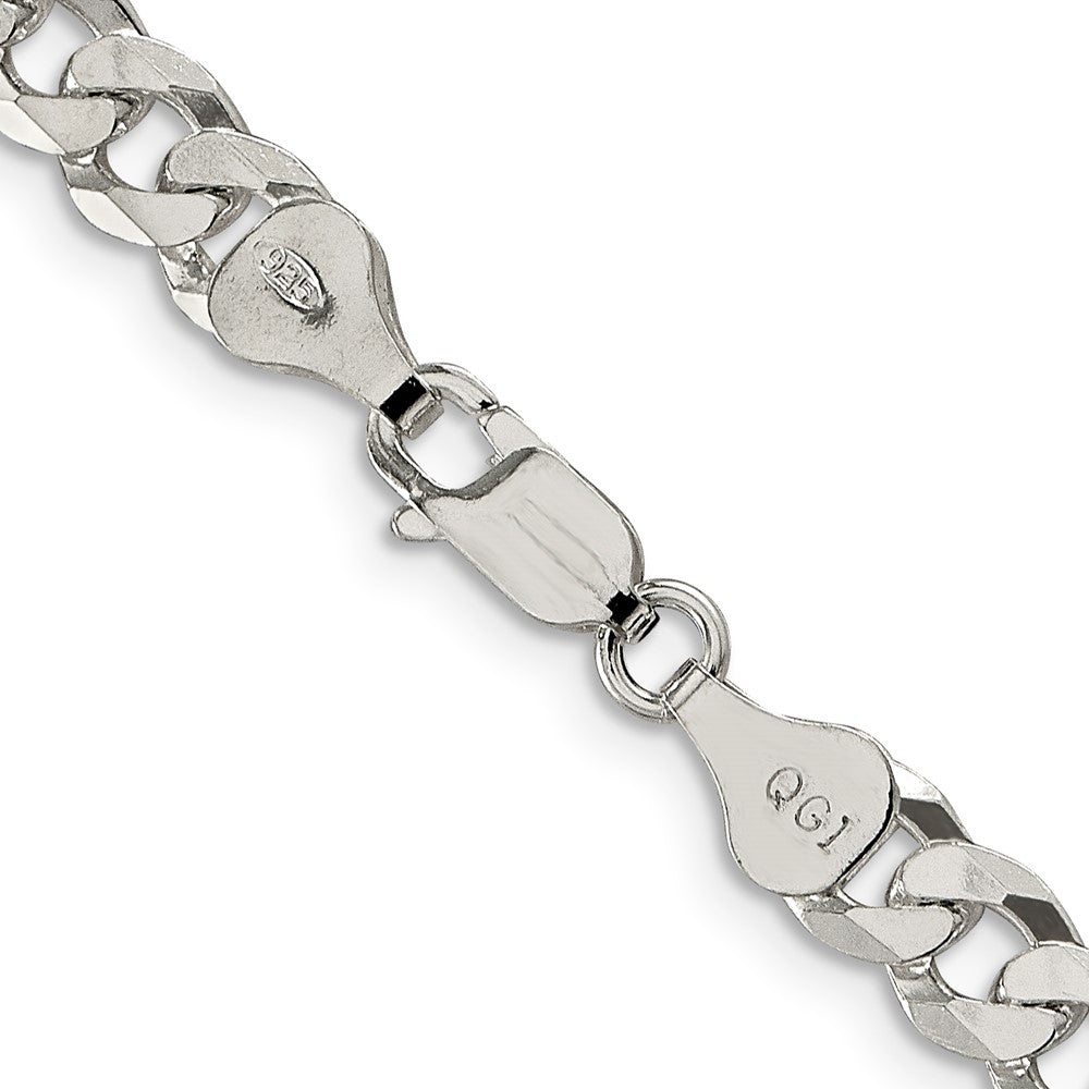 Buy Stylish 6mm Beveled Curb Chain in Sterling Silver - Affordable Luxury