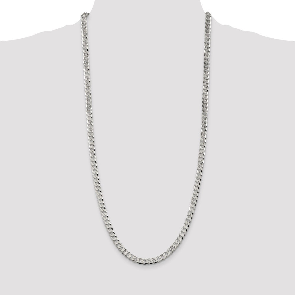 Buy 6mm Beveled Curb Chain in Sterling Silver - Stylish & Affordable Jewelry