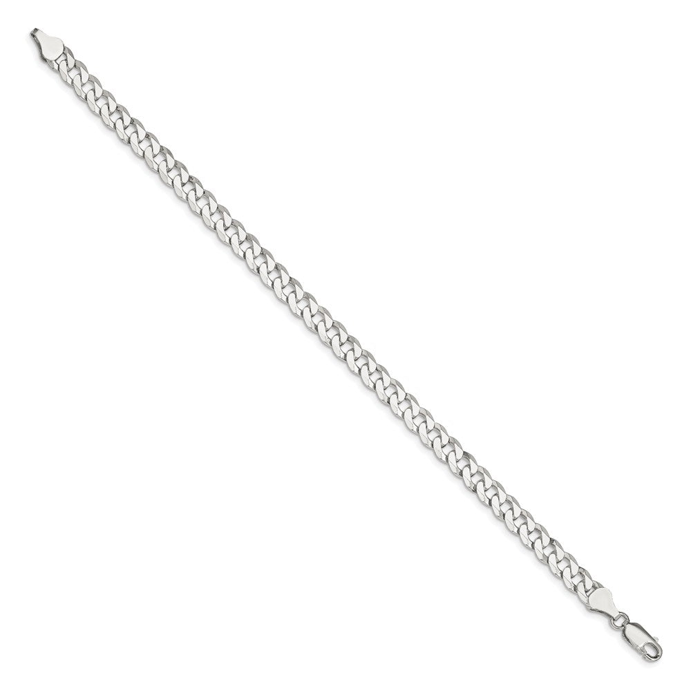 Buy Stylish 6mm Beveled Curb Chain in High-Quality Sterling Silver